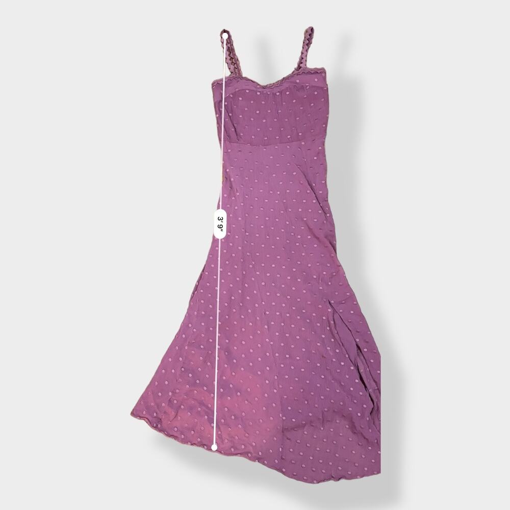 Revolve Rebecca Taylor Swiss Dot Chiffon Maxi Dress Pink Size 0 Party Sundress - Picture 6 of 8